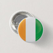 Badge Rond 2,50 Cm Indicateur Icône Ronde Irlande (Devant & derrière)