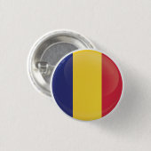 Badge Rond 2,50 Cm Indicateur Icône Ronde Roumanie (Devant & derrière)