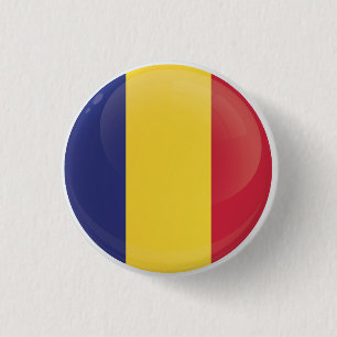 Badge Rond 2,50 Cm Indicateur Icône Ronde Roumanie