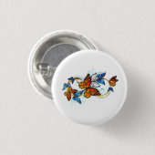 Badge Rond 2,50 Cm Infinité de papillons monarques (Devant & derrière)