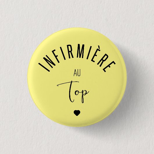Badge Rond 2,50 Cm Infirmière au sommet (Devant)