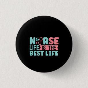 Badge Rond 2,50 Cm Infirmière Cadeau Infirmière La Vie Est La Meilleu
