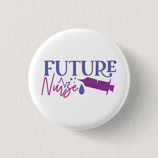 Badge Rond 2,50 Cm Infirmière future (Devant)