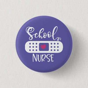 Badge Rond 2,50 Cm Infirmière scolaire