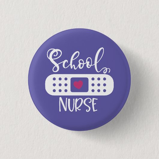 Badge Rond 2,50 Cm Infirmière scolaire (Devant)