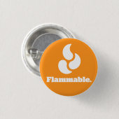 Badge Rond 2,50 Cm Inflammable - bouton rond (Devant & derrière)