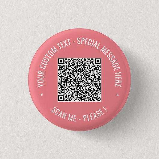 Badge Rond 2,50 Cm Info d'analyse de code QR personnalisé et cadeau d (Devant)