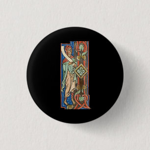 Badge Rond 2,50 Cm Initiale I éclairée