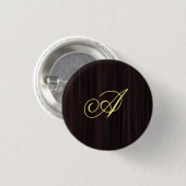 Badge Rond 2,50 Cm Initiales manuscrites en bois Motif (Devant & derrière)