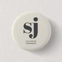 Initiales monogramme crème
