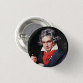 Badge Rond 2,50 Cm Inscription de Beethoven (Devant & derrière)