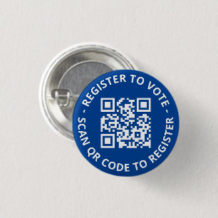 Badge Rond 2,50 Cm Inscrivez-vous pour voter code QR personnalisé sca