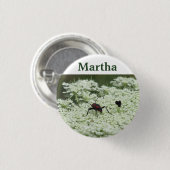 Badge Rond 2,50 Cm Insecte sur fleurs d'Elderflower (Devant & derrière)