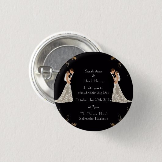 Badge Rond 2,50 Cm insigne (Devant & derrière)