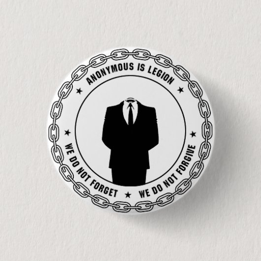 Badge Rond 2,50 Cm Insigne anonyme (Devant)