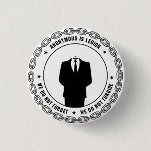 Badge Rond 2,50 Cm Insigne anonyme