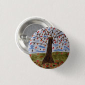 Badge Rond 2,50 Cm Insigne arbre d'automne (Devant & derrière)