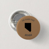 Badge Rond 2,50 Cm Insigne argenté d'état (Devant & derrière)