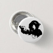 Badge Rond 2,50 Cm Insigne armé de chimpanzé (Devant & derrière)