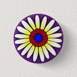Badge Rond 2,50 Cm Insigne Arrondi De 3 Cm De Puissance Fleurie