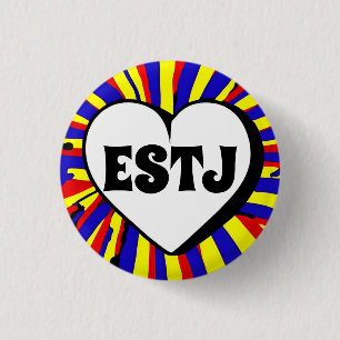 Badge Rond 2,50 Cm Insigne Arrondi ESTJ MBTI 3 Cm