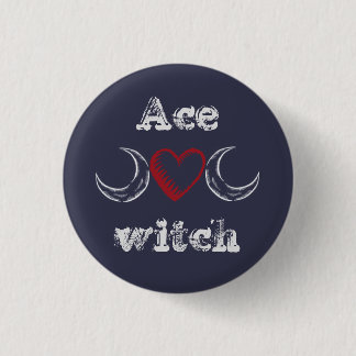 Badge Rond 2,50 Cm Insigne (asexuel) de sorcière d'as/