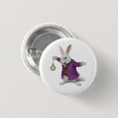 Badge Rond 2,50 Cm Insigne blanc de lapin (Devant & derrière)
