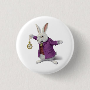 Badge Rond 2,50 Cm Insigne blanc de lapin
