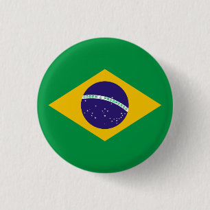 Badge Rond 2,50 Cm Insigne brésilien de drapeau