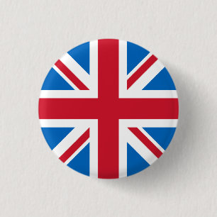 Badge Rond 2,50 Cm Insigne britannique - Union Jack avec bleu écossa