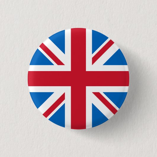 Badge Rond 2,50 Cm Insigne britannique - Union Jack avec bleu écossai (Devant)