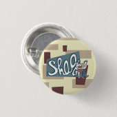 Badge Rond 2,50 Cm Insigne collégial de tapis à longs poils (Devant & derrière)