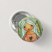 Badge Rond 2,50 Cm Insigne de bouton d'ange d'amour (Devant & derrière)