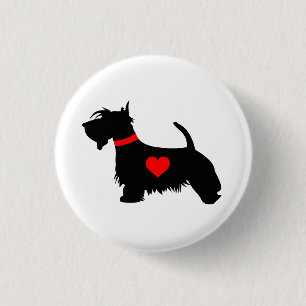 Badge Rond 2,50 Cm Insigne de bouton de goupille de chien de Scottie
