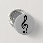 Badge Rond 2,50 Cm Insigne de Clé de musique (Devant & derrière)