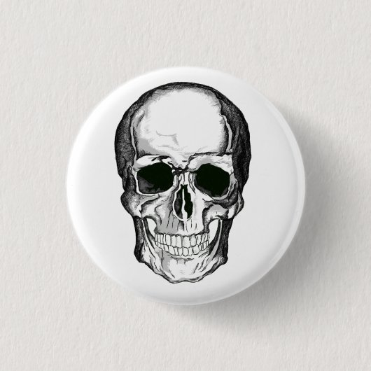 Badge Rond 2,50 Cm Insigne de crâne (Devant)