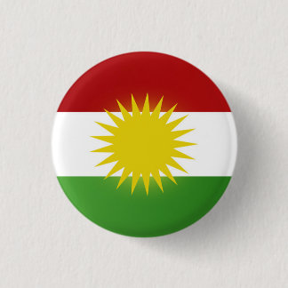 Badge Rond 2,50 Cm Insigne de drapeau du Kurdistan (nîşan)