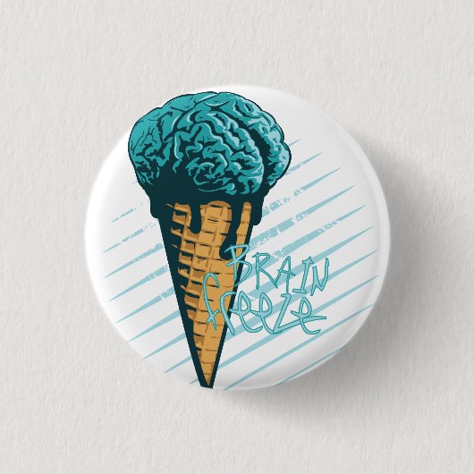 Badge Rond 2,50 Cm Insigne de gel de cerveau (Devant)