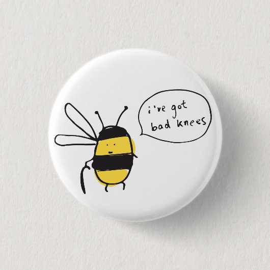 Badge Rond 2,50 Cm insigne de genoux d'abeilles (Devant)