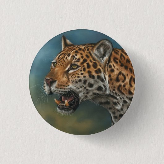 Badge Rond 2,50 Cm Insigne de Jaguar (Devant)