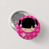 Badge Rond 2,50 Cm Insigne de kimono de Kawaii (Devant & derrière)