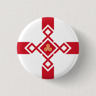 Badge Rond 2,50 Cm Insigne de l'Angleterre - croix Anglo-Celtique