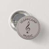 Badge Rond 2,50 Cm Insigne de musique d'IGGPPCamp (Devant & derrière)