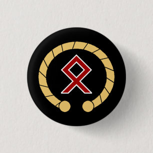 Badge Rond 2,50 Cm Insigne de NordoCeltic - Torc et Rune