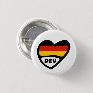 Badge Rond 2,50 Cm Insigne de Pin de coeur de drapeau de code du pays
