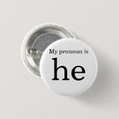 Badge Rond 2,50 Cm Insigne de pronom (Devant & derrière)