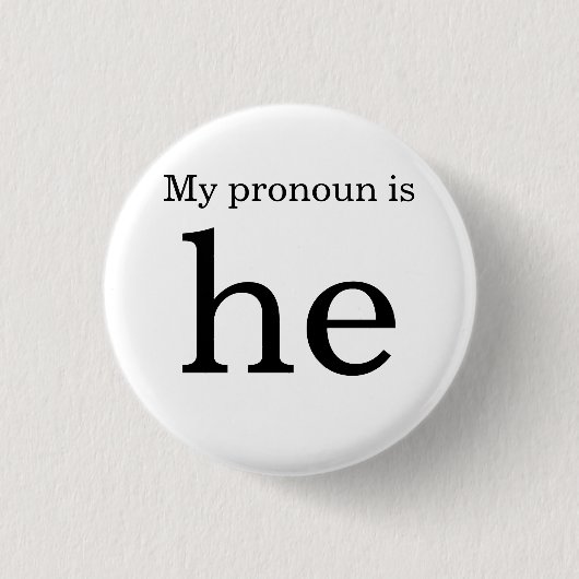 Badge Rond 2,50 Cm Insigne de pronom (Devant)