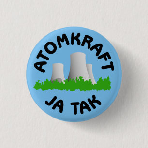 Badge Rond 2,50 Cm Insigne de tak de ja d'Atomkraft