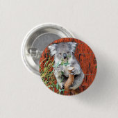 Badge Rond 2,50 Cm Insigne de temps de collation Koala (Devant & derrière)