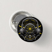 Badge Rond 2,50 Cm Insigne DJ (Devant & derrière)